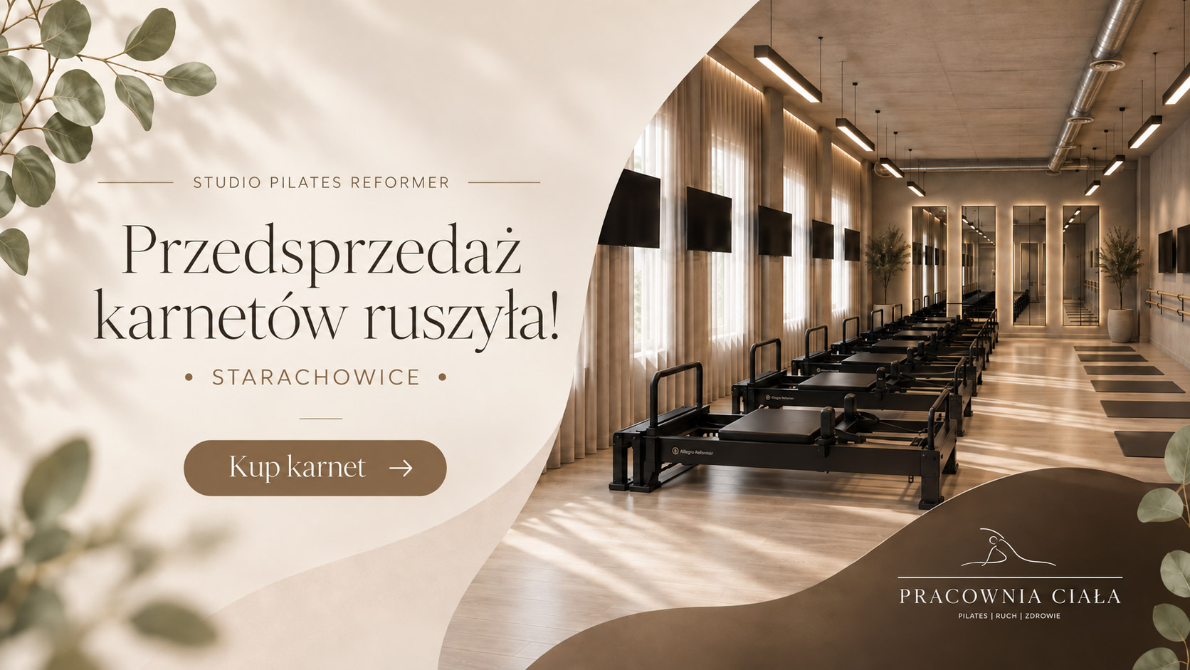 Pracownia Ciała, studio Pilates Reformer w Starachowicach. Przedsprzedaż karnetów trwa.
